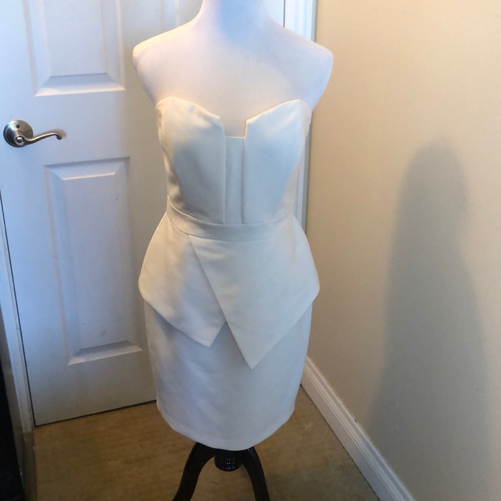 White Cocktail Dress, Size M